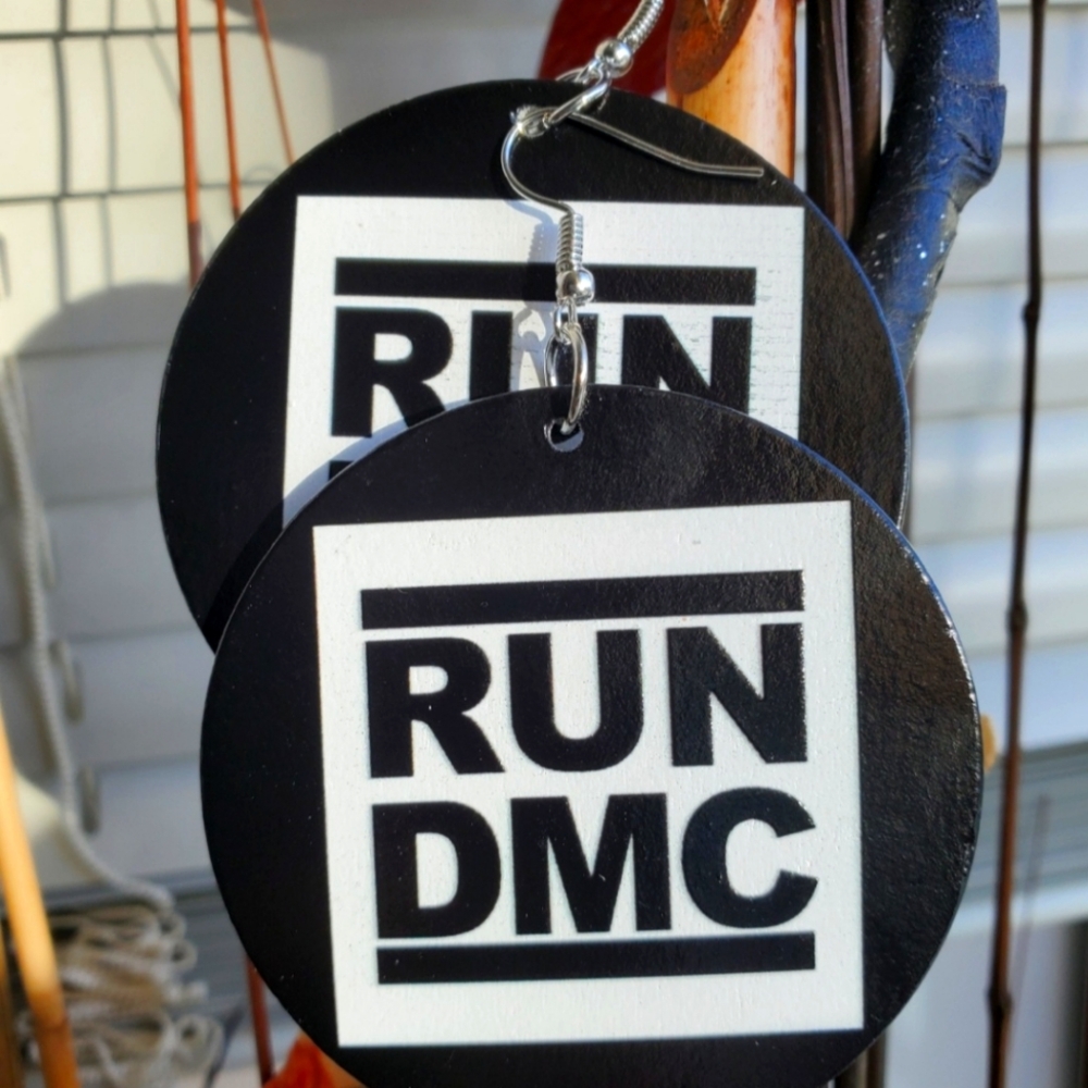 RUN DMC Wood Earrings